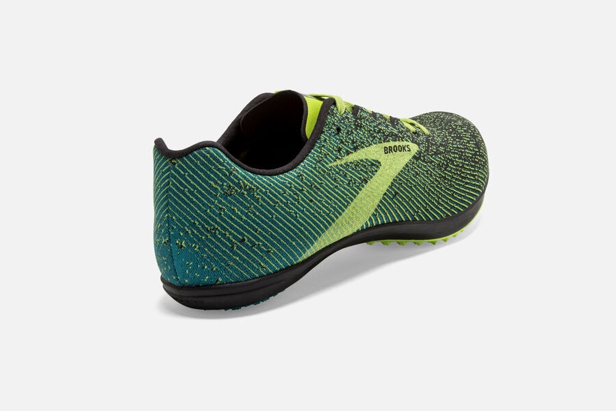 Brooks Mach 19 Spikeless Spikes Shoes Mens - Black/Green - TYUPF-3504